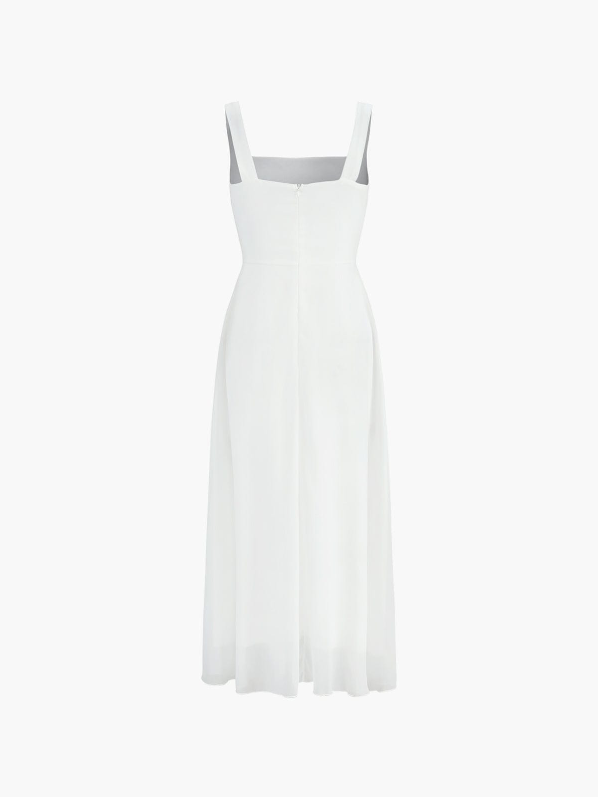 Marie A-Line Midi Dress – Square Neck, Fitted
