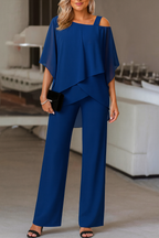 Women's Off-Shoulder Satin Two-Piece Set