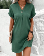 Women's A-Line V-Neck Mini Dress