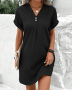 Women's A-Line V-Neck Mini Dress