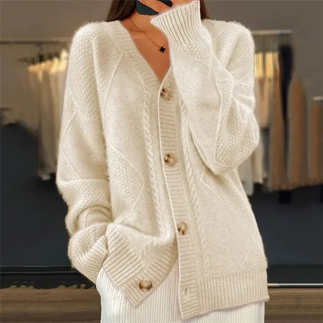 Grace | Cashmere Button Front Cardigan