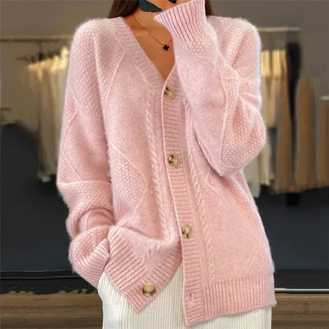 Grace | Cashmere Button Front Cardigan