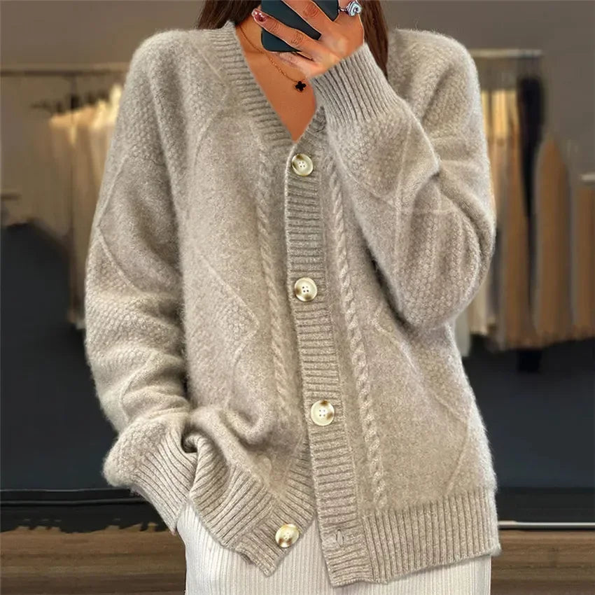 Grace | Cashmere Button Front Cardigan