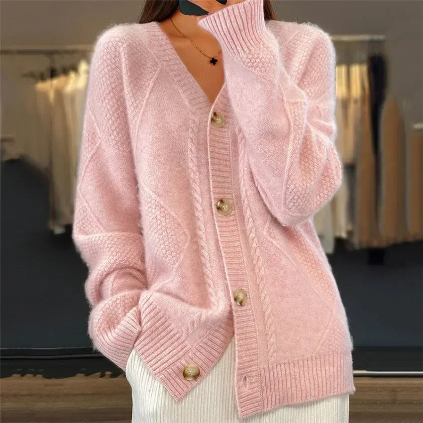 Grace | Cashmere Button Front Cardigan