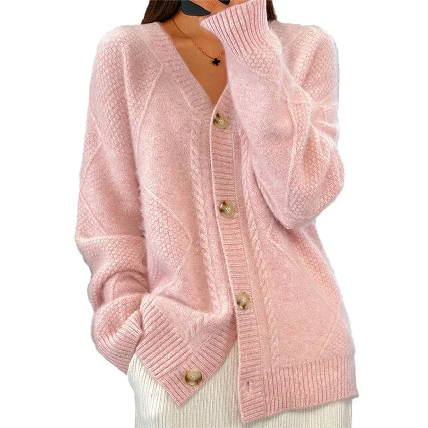 Grace | Cashmere Button Front Cardigan