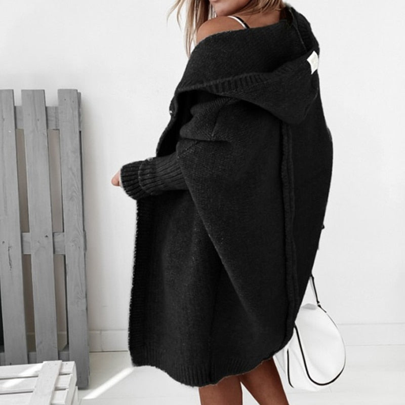 Freya | Cozy Hooded Oversized Cardigan