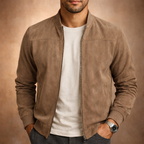 Men's Lightweight Suede Bomber Jacket