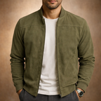 Men's Lightweight Suede Bomber Jacket