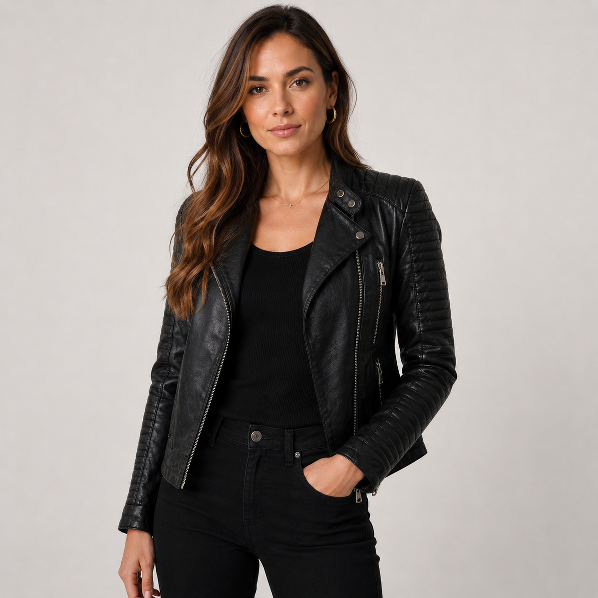 Isabella | Classic Leather Jacket