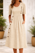 Vittoria | Timeless striped midi dress