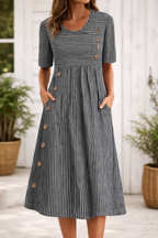 Vittoria | Timeless striped midi dress