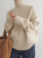 Poppy Women's High Collar Knitted Jumper