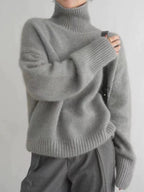 Poppy Women's High Collar Knitted Jumper