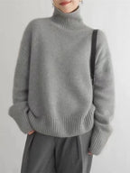 Poppy Women's High Collar Knitted Jumper
