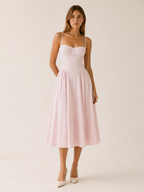 Mila Corset Sweetheart Midi Dress