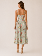 Mila Corset Sweetheart Midi Dress