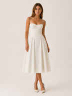 Mila Corset Sweetheart Midi Dress
