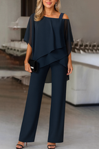 Women's Off-Shoulder Satin Two-Piece Set