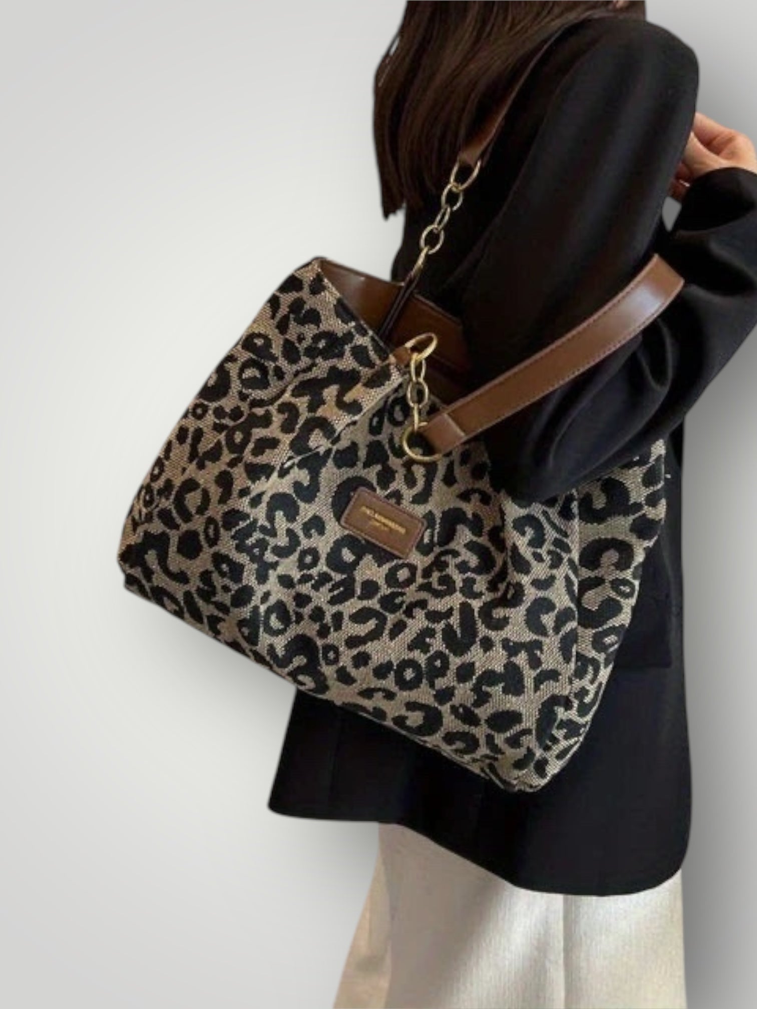 Olivia | Leopard Print Tote Bag