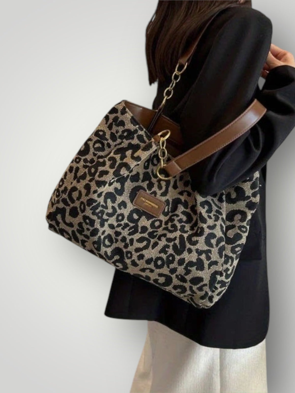 Grace | Leopard Print Tote Bag