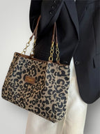 Olivia | Leopard Print Tote Bag