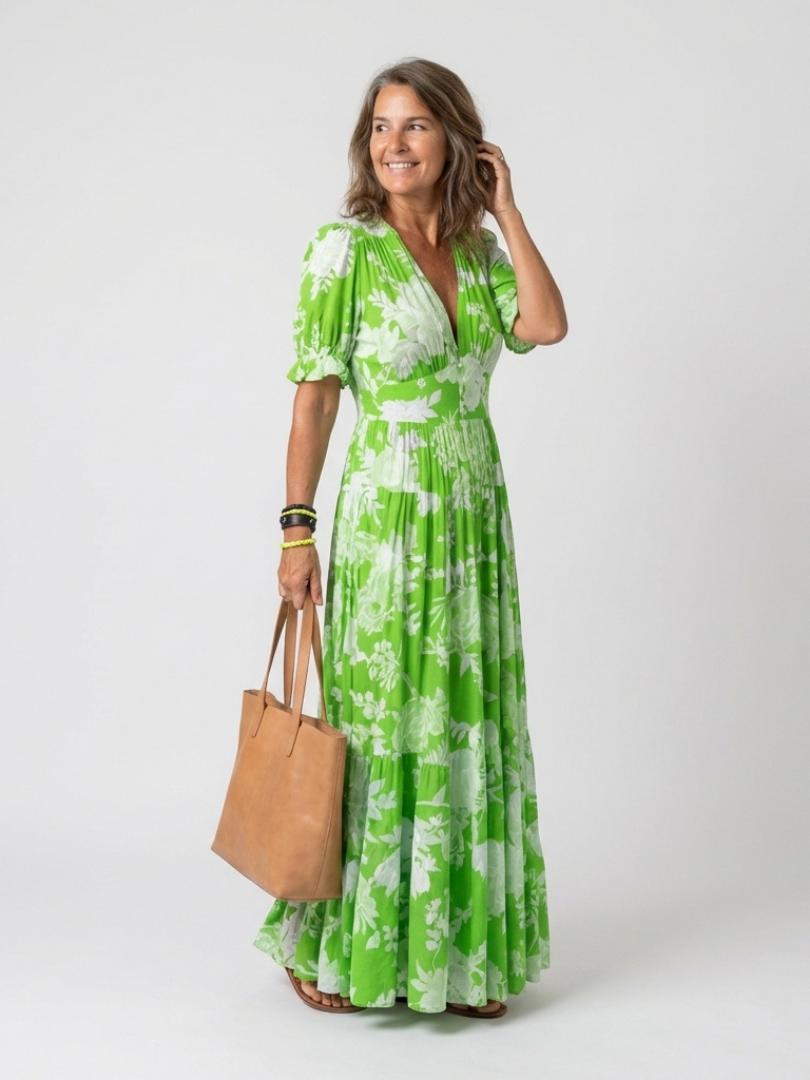 Aubrey | Flutter Sleeve Flow Dress