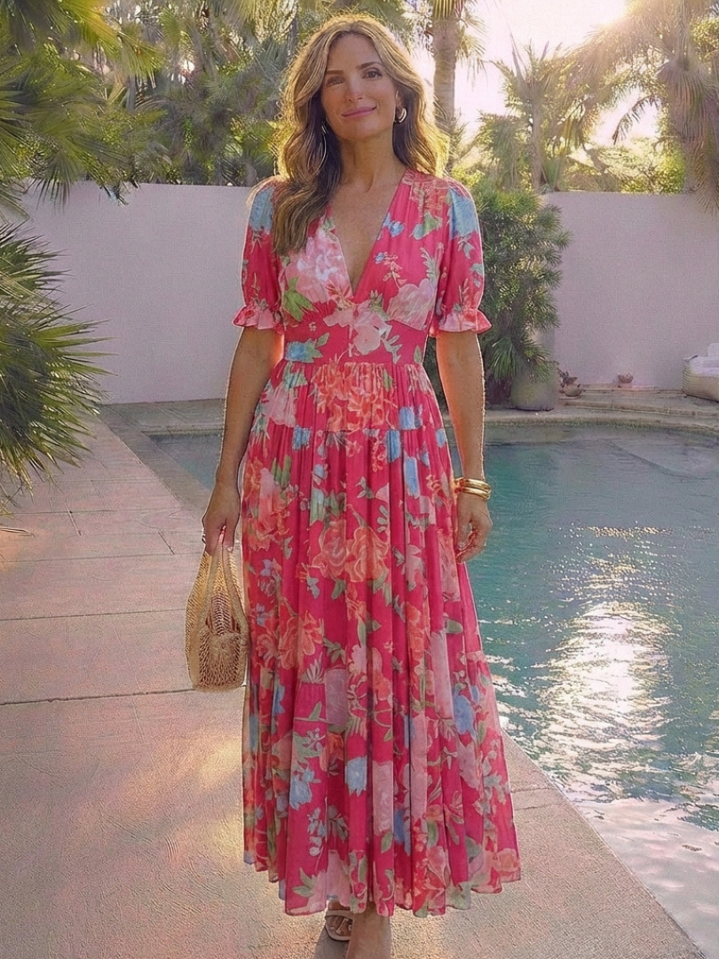 Aubrey | Flutter Sleeve Flow Dress