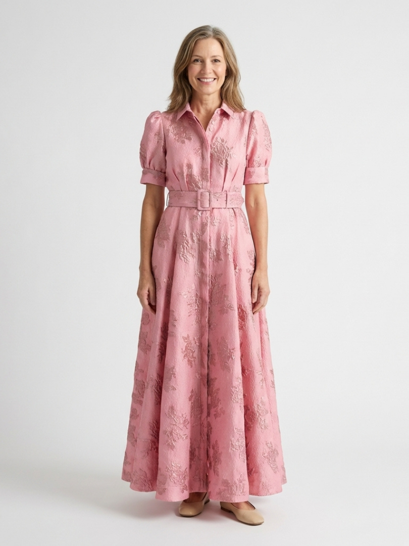 Reese | Belted Structured Maxi Dress