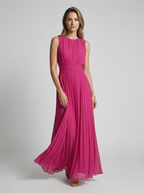 Elenora Pleated A-Line Maxi Dress