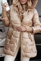 Women's Cozy Hooded Quilted Puffer Jacket