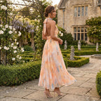 Esther | Halterneck Watercolour Print Dress