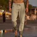 Men's Linen Straight Leg Trousers
