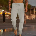Men's Linen Straight Leg Trousers