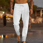 Men's Linen Straight Leg Trousers