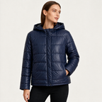 Women's Oversized Hooded Puffer Jacket – Zip Front
