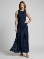 Elenora Pleated A-Line Maxi Dress