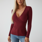 Rosie | Chic Ribbed Wrap Side Button Jumper