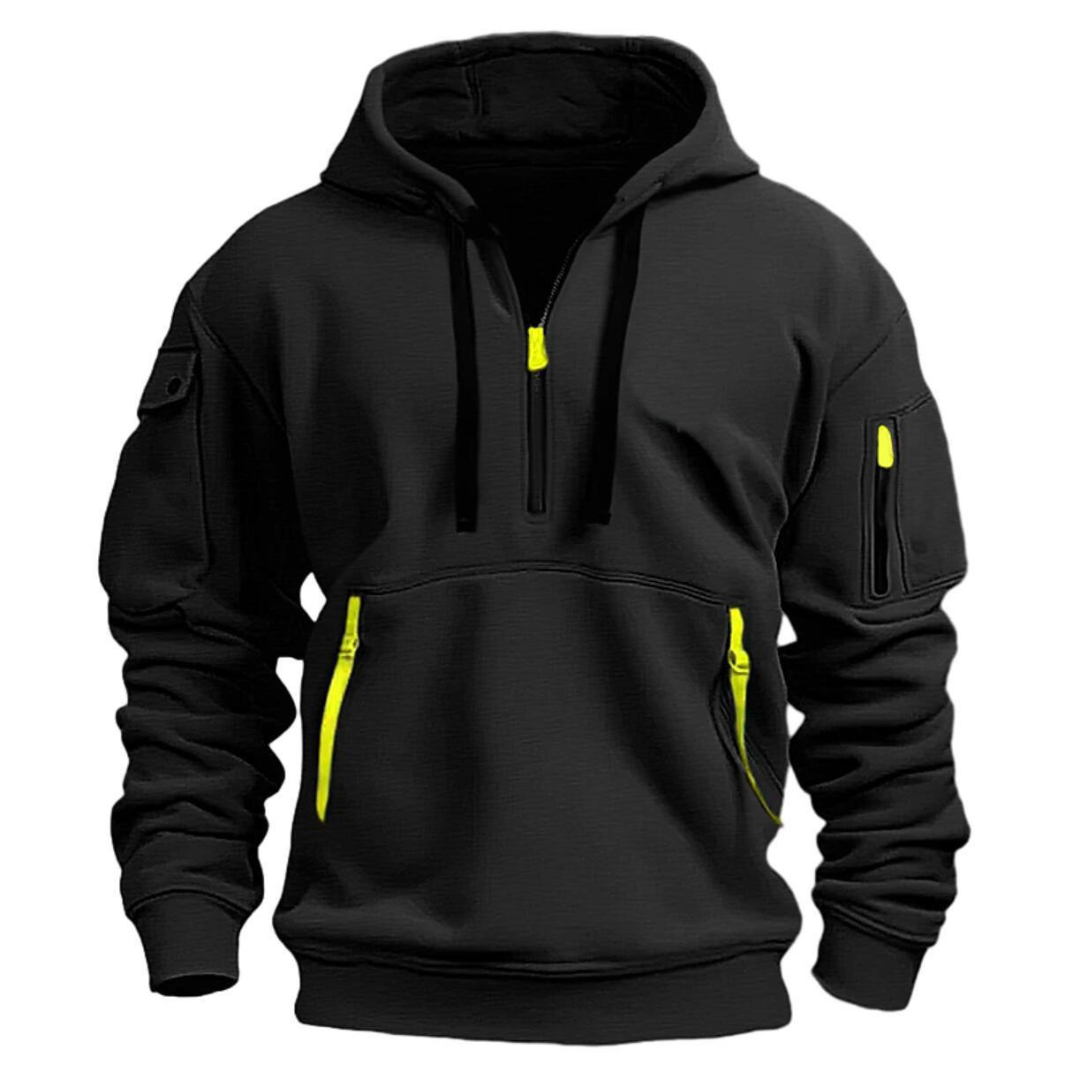 Men's Zip Pocket Casual Hoodie