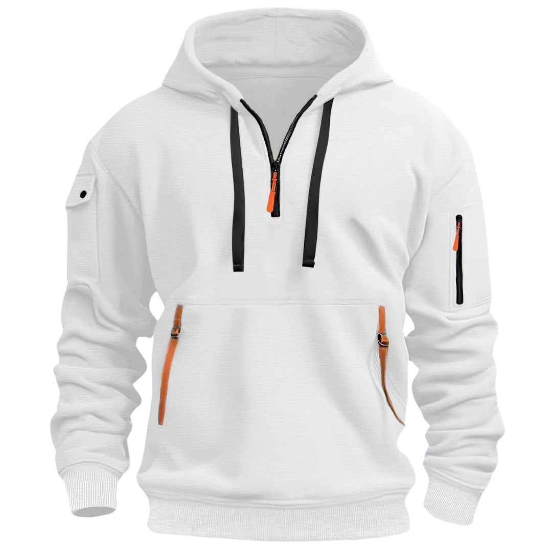 Men's Zip Pocket Casual Hoodie