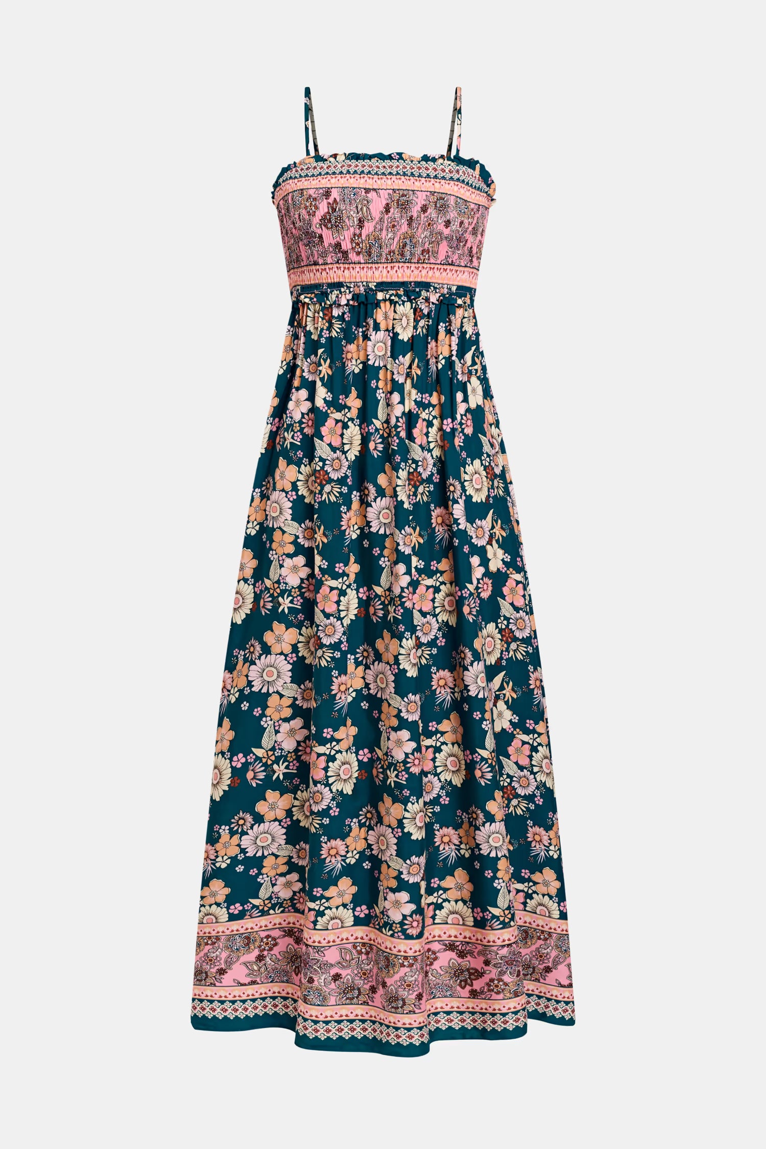 Women's Spaghetti Strap Floral Maxi Dress