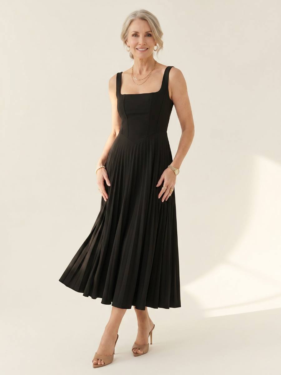 Grace Square Neck Midi Dress