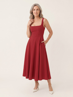 Grace Square Neck Midi Dress