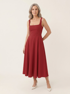 Grace Square Neck Midi Dress