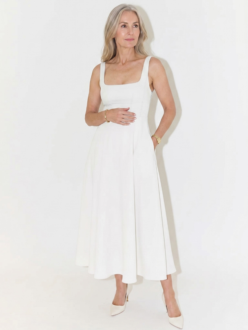 Grace Square Neck Midi Dress