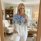 Alora floral jumper with soft neckline