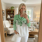 Alora floral jumper with soft neckline