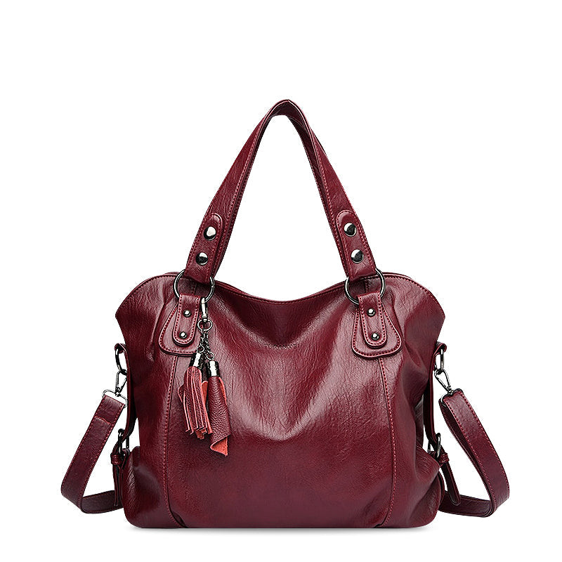Women's Vegan Leather Tote Bag – Detachable Strap