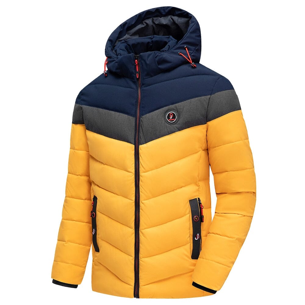 Men's Padded Winter Jacket – Removable Hood