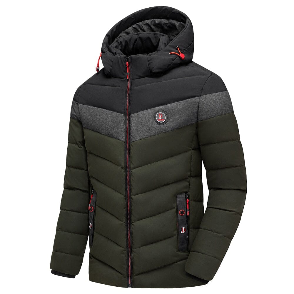 Men's Padded Winter Jacket – Removable Hood