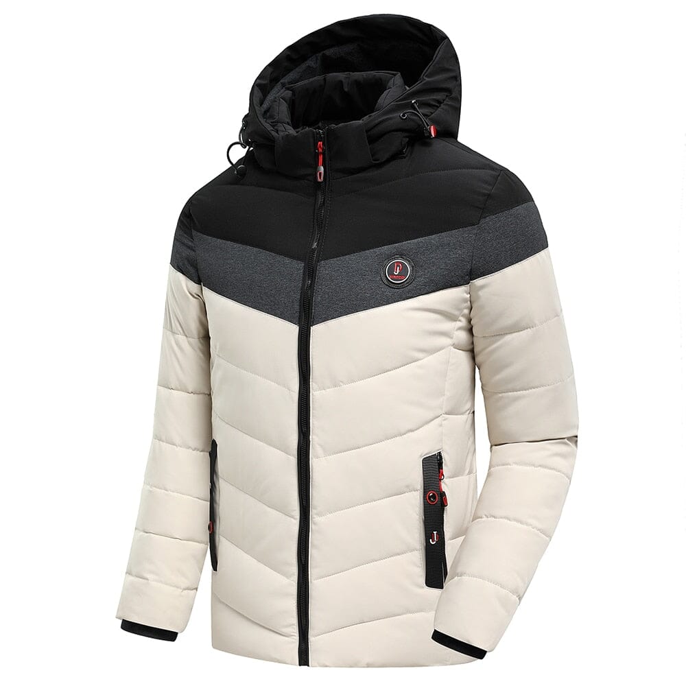 Men's Padded Winter Jacket – Removable Hood